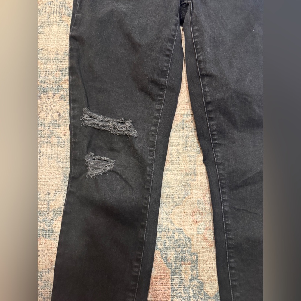 Paige Black Distressed Verdugo Ankle Women's Jeans - Picture 3 of 6